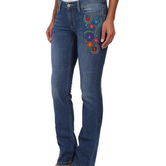 GYPSY SOULE JANIS Jeans with Floral Embroidery - Picture 1 of 8